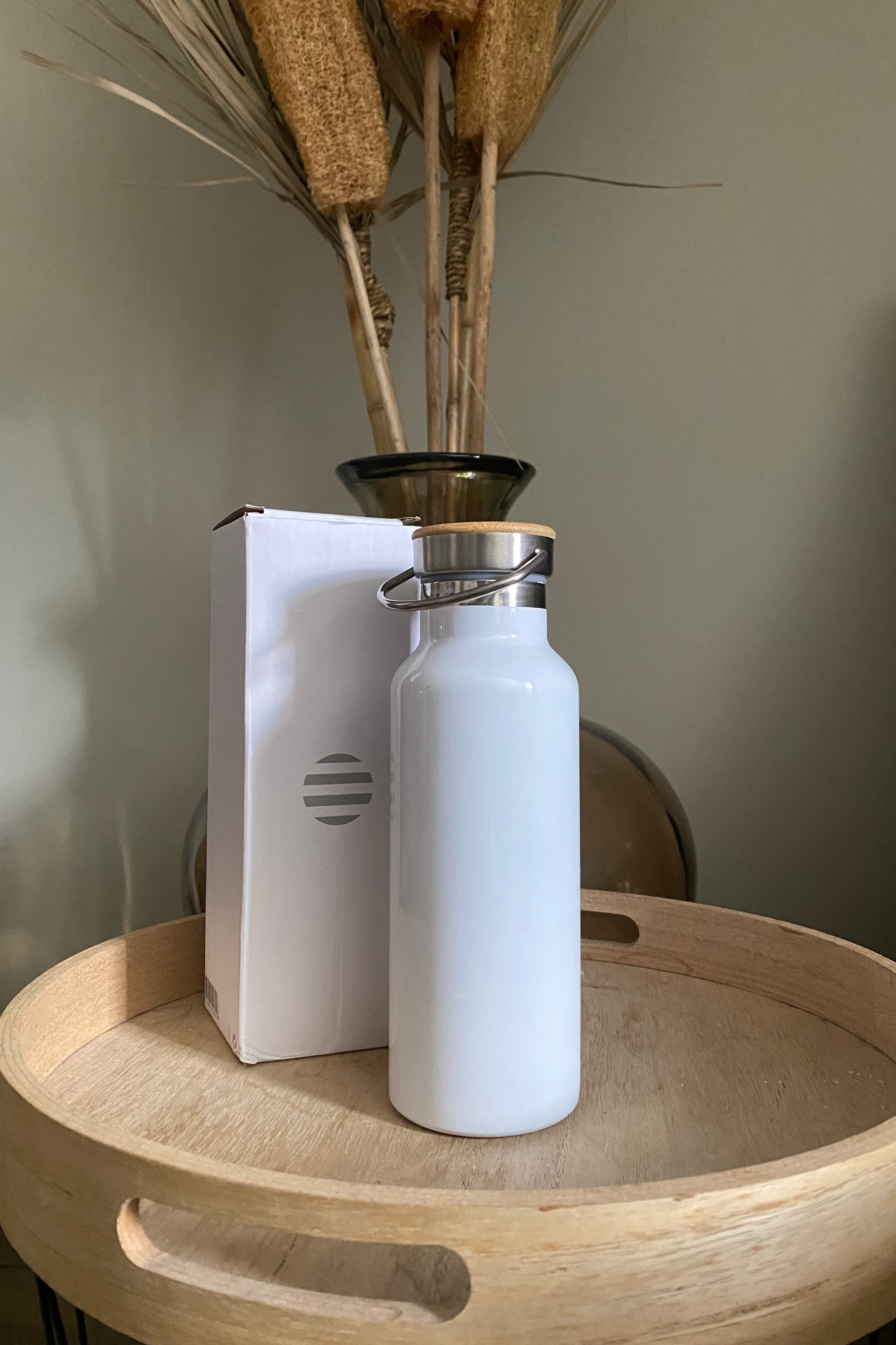 Drupp Helsinki thermosfles van 500 ml met bamboe dop.