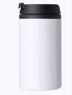 Witte Drupp Travel Mug 250 ml met zwart drinkdeksel, zonder bedrukking